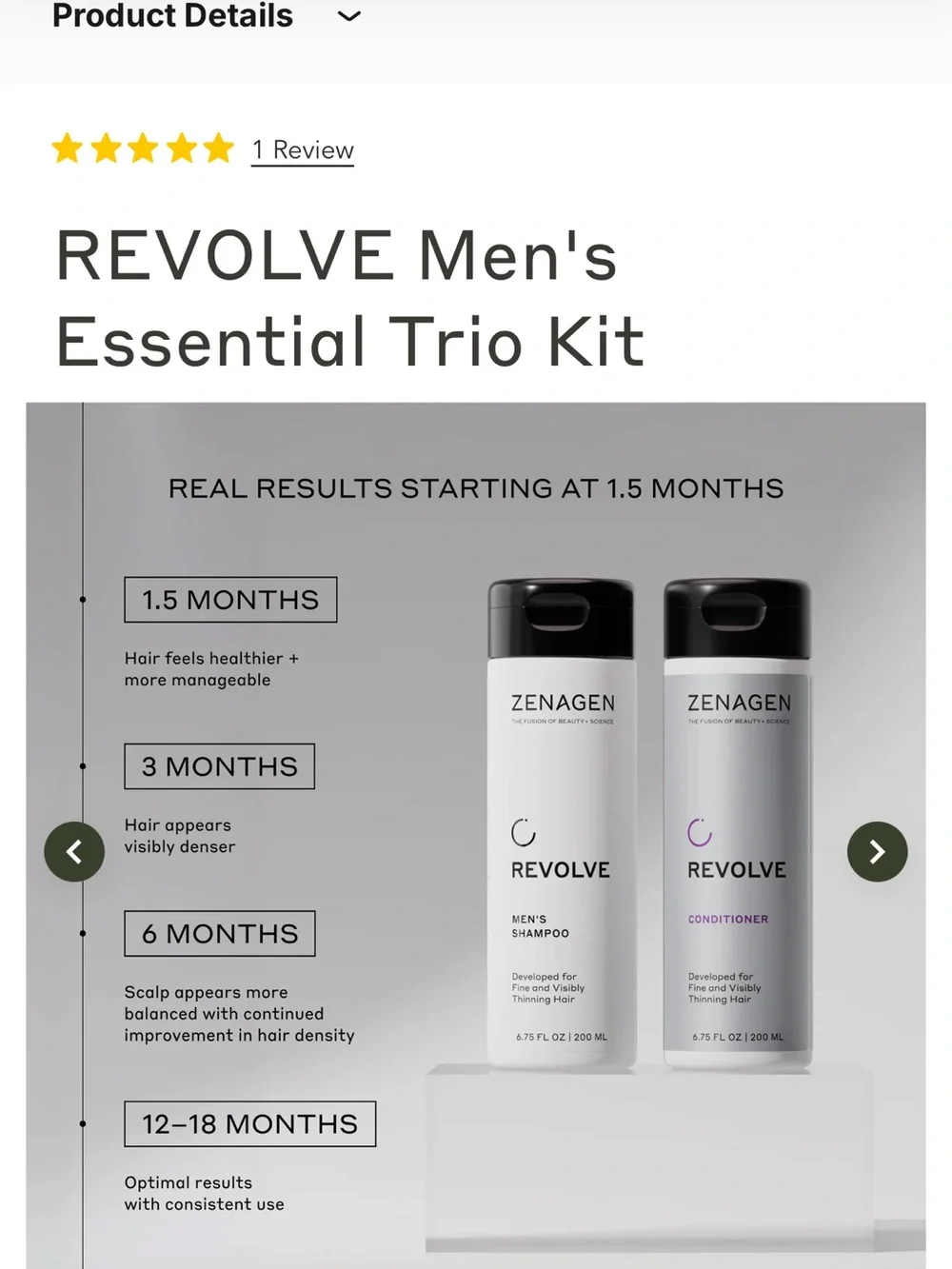 NEW Zenagen Men's essential Hair Care trio set